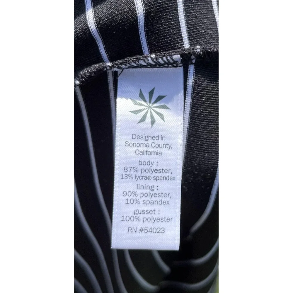 Athleta Skort Womens Small Black White Striped Athletic‎ Running Tennis Stretch
